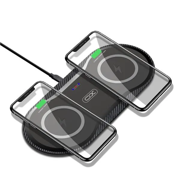 ESTACION DE CARGA RAPIDA DOBLE WX025 INALAMBRICA 20W XO XOWX025BK
