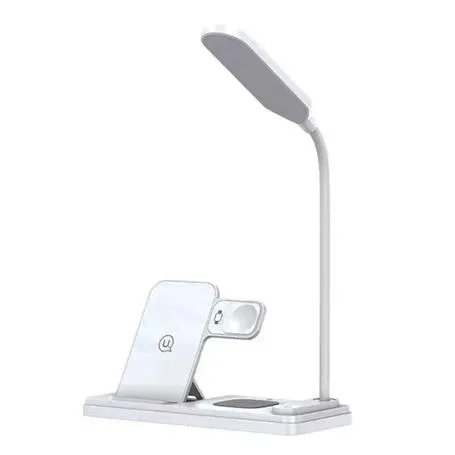 SOPORTE DE CARGA INALAMBRICO 15W CON LAMPARA DE MESA BLANCO USAMS USCD195WH